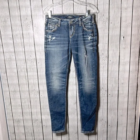 Silver Jeans Jeans Silver Jeans Distressed Super Stretch